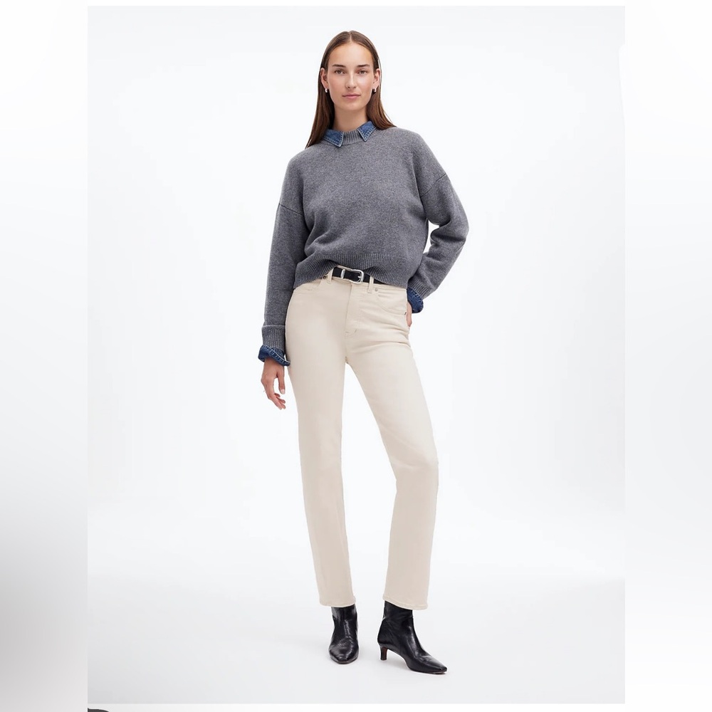 Madewell Straight-Leg Jeans in Cream 27T